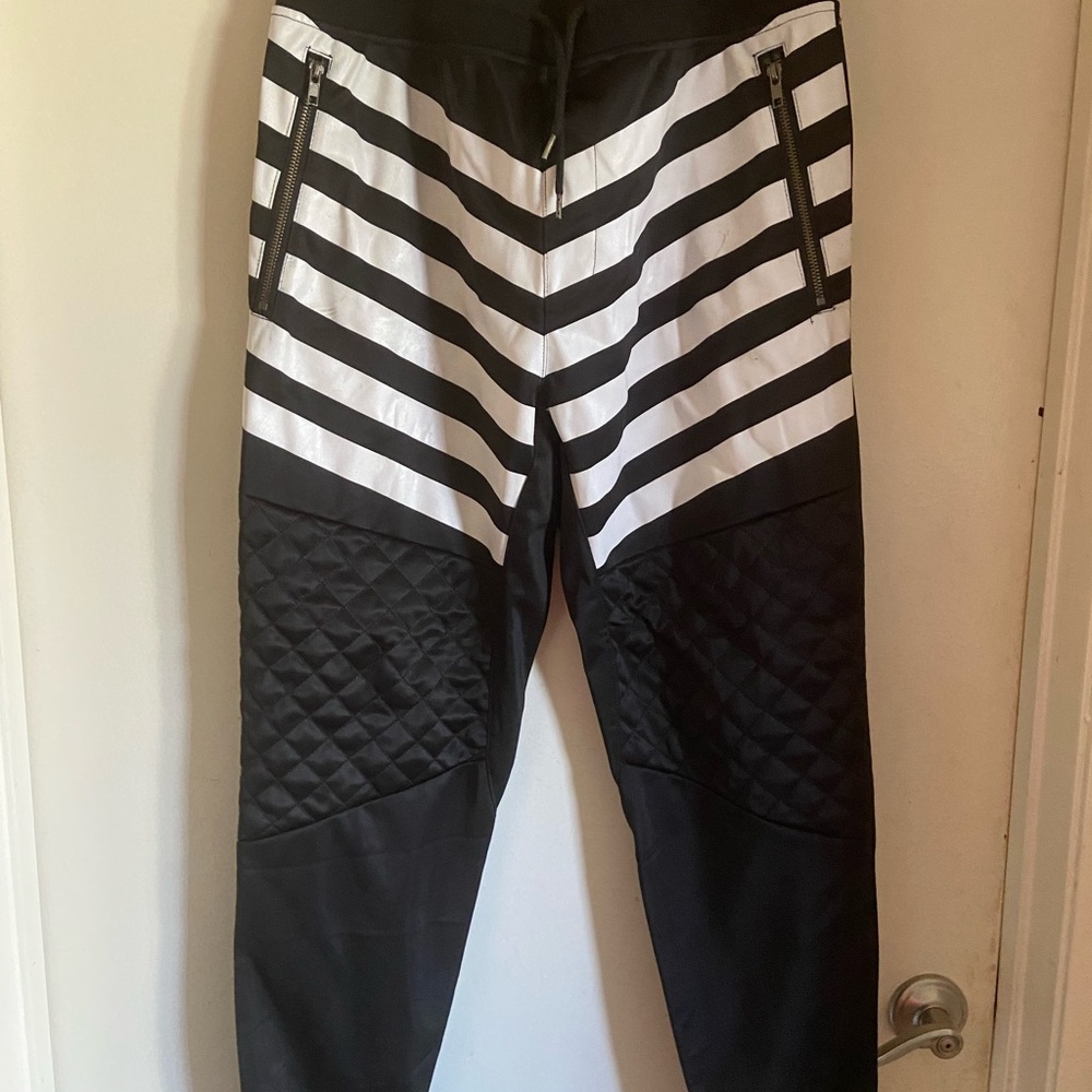 KITE NEW YORK black and white jogger pants pull on size large